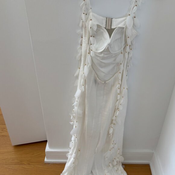 Heiress Boutique White Corset Petal Linen Maxi Dress - Picture 5 of 5